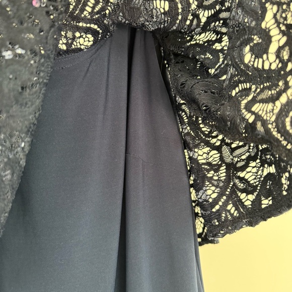 Marina Navy Blue Formal Dress Lace Sequins Size 10 - Picture 8 of 16